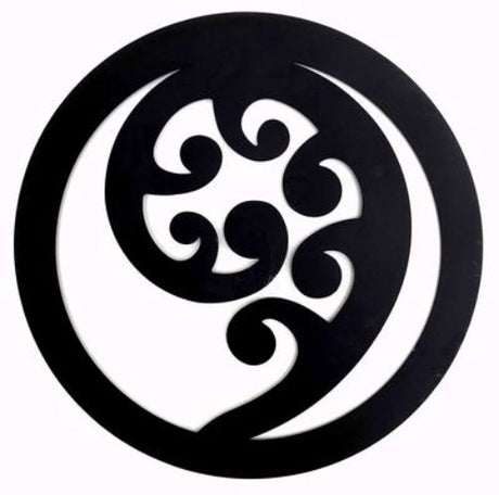 Kiwiana Metal Wall Art featuring a 51cm Koru design, symbolizing growth, perfect for indoor or outdoor decor.