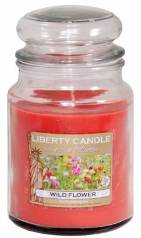18oz Wild Flower Soy Candle from Smartfox NZ, eco-friendly with a calming floral fragrance, perfect for relaxation and home decor.