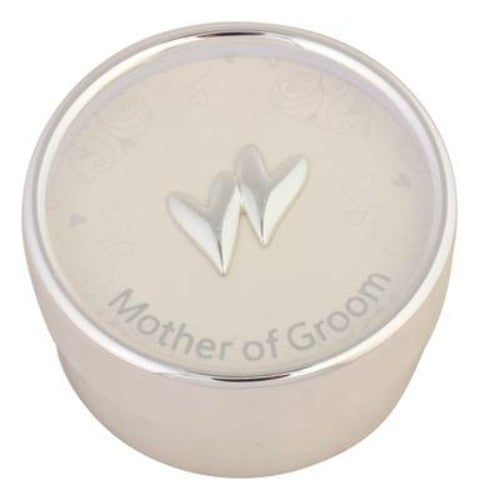 Elegant silver trinket box for the mother of the groom, perfect for storing mementos and celebrating love on wedding day.