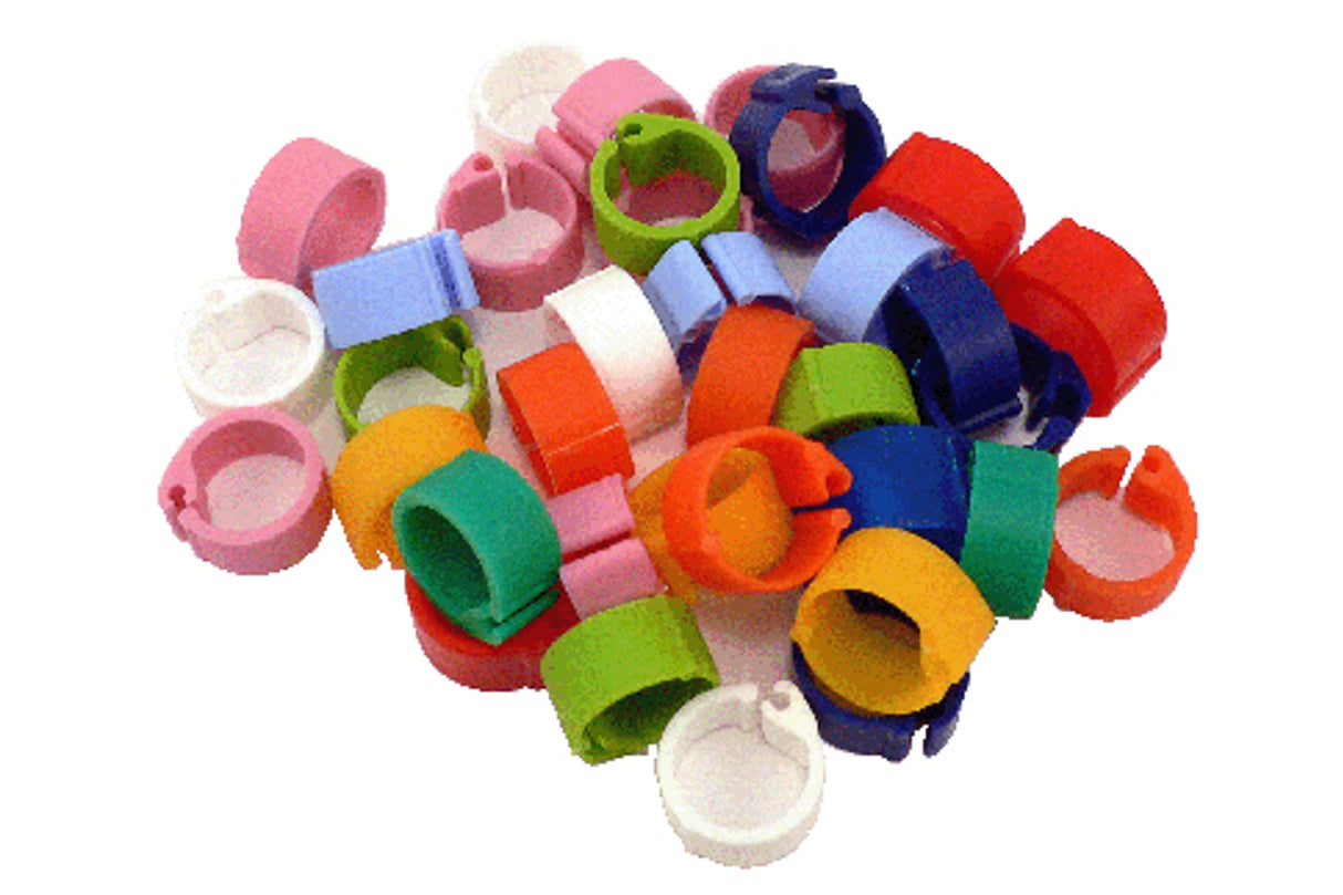 Dove-colored 8mm plastic click leg rings for crafting, jewelry making, and decorative arts, offering durability and elegance.