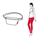 Dark blue Reisenthel Belt Bag S, versatile, water-repellent, featuring front and back pockets, adjustable strap for stylish wear.
