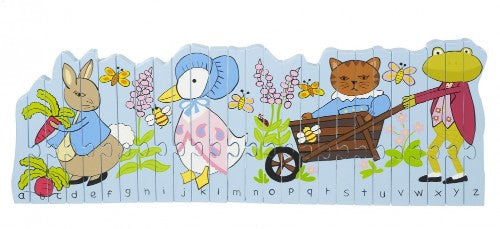"Colorful Peter Rabbit Alphabet Puzzle featuring beloved characters to enhance early literacy and fine motor skills in toddlers."