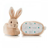 Adorable Peter Rabbit booties for babies 0-6 months, featuring soft materials and classic Beatrix Potter illustrations.