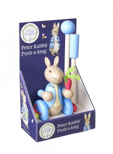 Charming Peter Rabbit push along toy, perfect for toddlers to inspire imaginative play and develop motor skills.