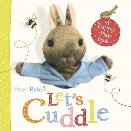 Peter Rabbit puppet book featuring vibrant illustrations, perfect for interactive storytelling and cuddly play for young readers.