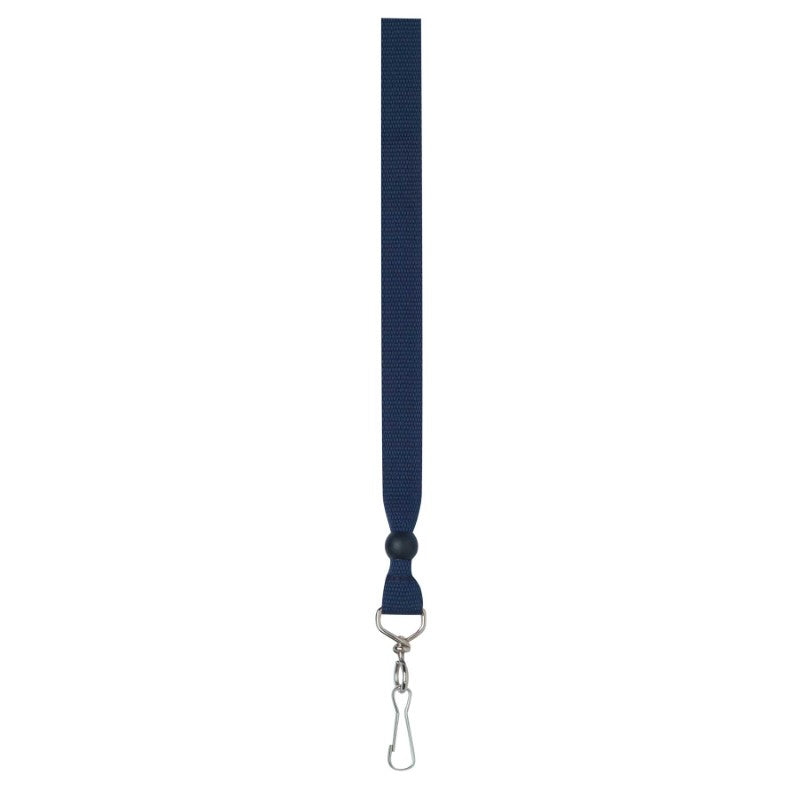 Navy Ribbon Lanyard with a 50mm metal clip, stylish and functional for ID badges, keys, and everyday use.