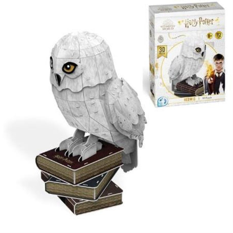 3D paper model of Harry Potter's Hedwig, featuring 112 precision-cut pieces, no glue needed, stands 269x205x353mm.