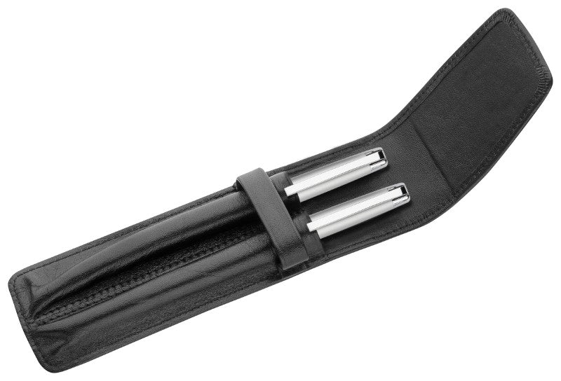 Luxurious Nappa leather Double Pen Box for two pens, combining elegance and functionality in a compact design.