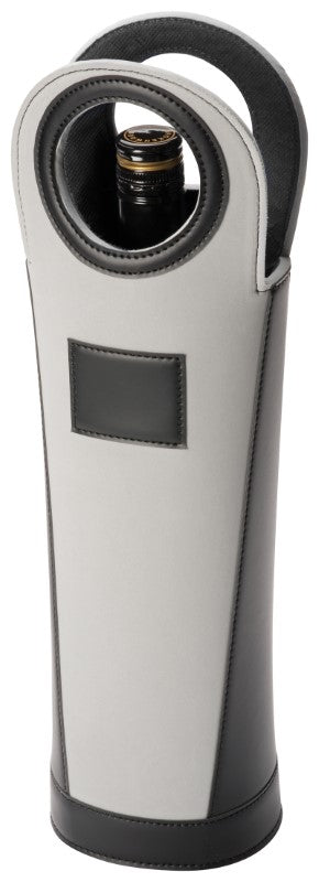 Stylish single wine carrier made of durable EVA with PU trim, featuring comfortable carry handles for easy transport.