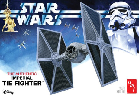 1/48 scale TIE Fighter model kit from Star Wars: A New Hope, featuring 32 parts and clear components for authentic display.