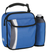 Arctic Zone Dual Lunch Cooler Bag with insulated compartment, detachable bottle wrap, and durable design for meals on-the-go.