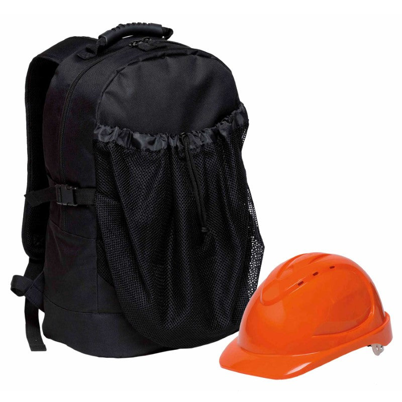 Durable Basket Backpack with mesh net, padded straps, and spacious compartments, perfect for sports and outdoor activities.