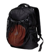 Versatile Basket Backpack made from durable 600D polyester, featuring a mesh front, padded straps, and ample storage for sports gear.
