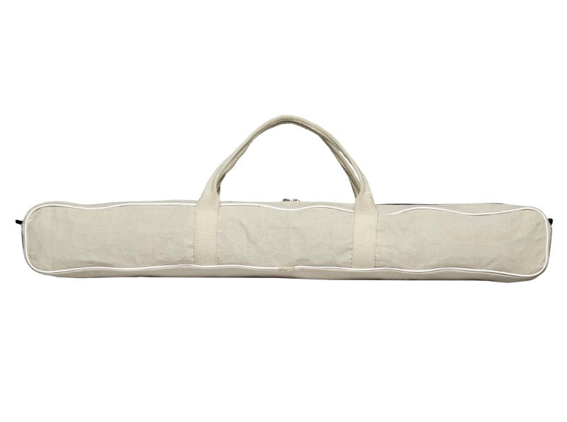 Vintage-inspired Backyard Cricket Set with wooden bat, wickets, ball, and canvas carry bag for outdoor fun.