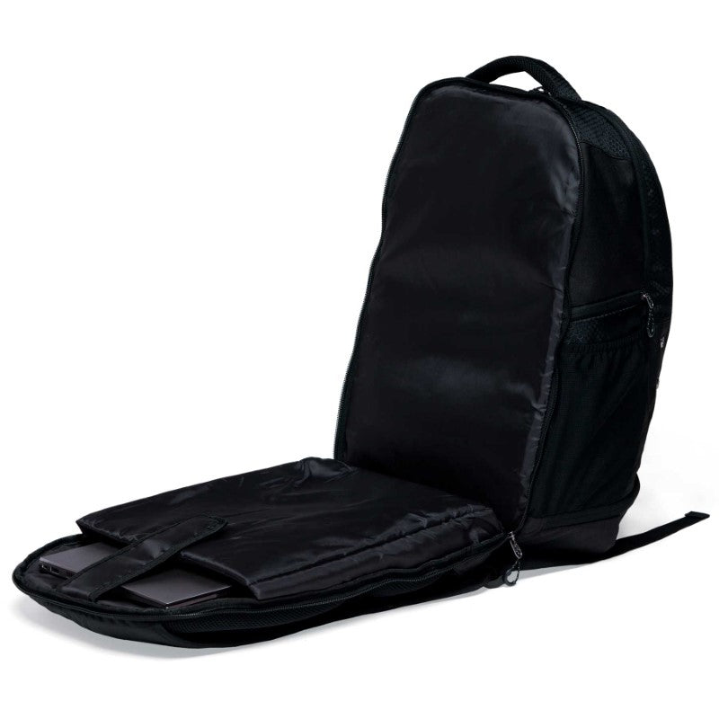 Durable Grid-Lock Backpack with multiple compartments, padded laptop sleeve, and comfortable straps, perfect for on-the-go use.