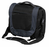 Stylish laptop bag with padded compartment for 15” devices, protective features, and ample organization for travel and daily use.