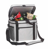 Durable nautical cooler bag with 28L capacity, leak-proof lining, side pockets, and adjustable straps for outdoor adventures.