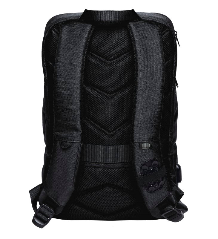 Stylish and protective Portal Compu Backpack with USB port, padded compartments, and secure pocket for laptops up to 15.6 inches.