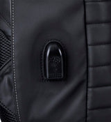Portal Compu Backpack: Stylish, water-resistant laptop bag with USB port, padded compartments, and ergonomic design for comfort.