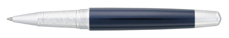 Sleek Cutter & Buck Metal Roller Ball Pen in brass, with a removable cap and tungsten carbide tip, presented in a stylish gift box.