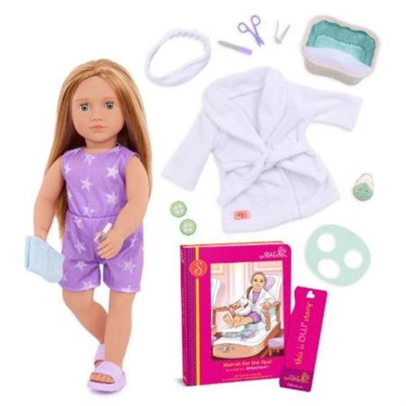 Our Generation Delxue Spa Doll w/ Book - Serafina (18")