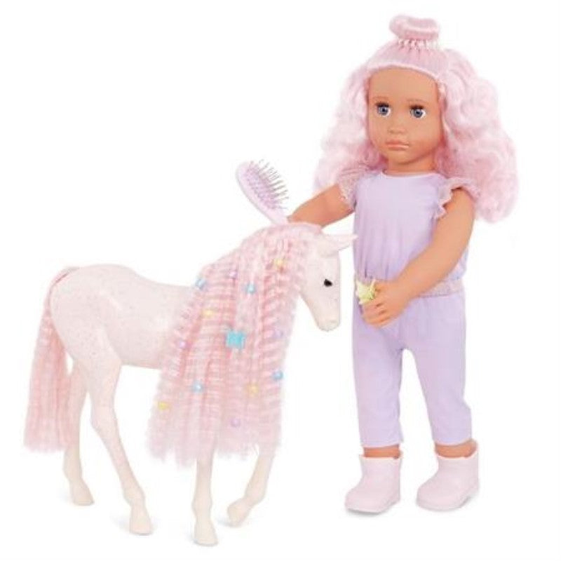 Our Generation Hair Play Doll w/ Pet Foal - Adora & Lumina (18")