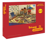 Hornby Tri-ang RS46 Victor Train Set featuring 'Lord of the Isles' locomotive and clerestory coaches on a smooth oval track.