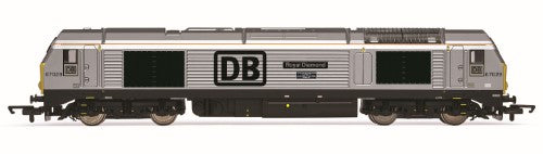 Hornby Railroad Plus DB CL.67 Bo-Bo'R model, a detailed replica of the Class 67 diesel-electric locomotive for collectors.