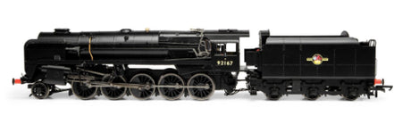 Hornby BR 9F Class 92167 model, a detailed 2-10-0 steam locomotive showcasing British engineering excellence.