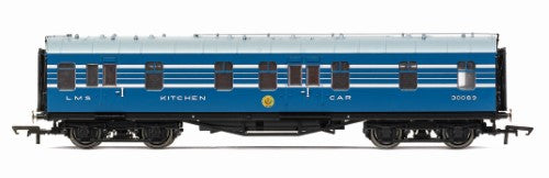Hornby LMS Stanier Coronation Scot 30089 model train coach, detailed for Era 3 British rail enthusiasts.