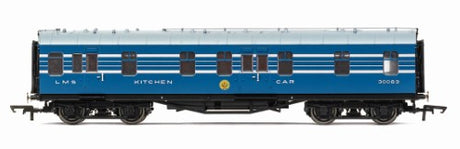 Hornby LMS Stanier Coronation Scot 30089 model train coach, detailed for Era 3 British rail enthusiasts.