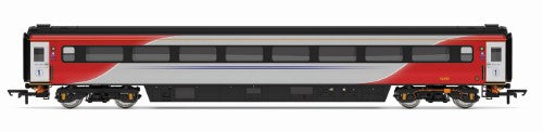 Detailed model of Hornby's LNER Mk3 Trailer 1st 41099, showcasing iconic design and features of British rail history.