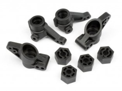 High-performance FR/RR upright set for HPI Racing Bullet/WR8, enhancing stability and handling in RC adventures.