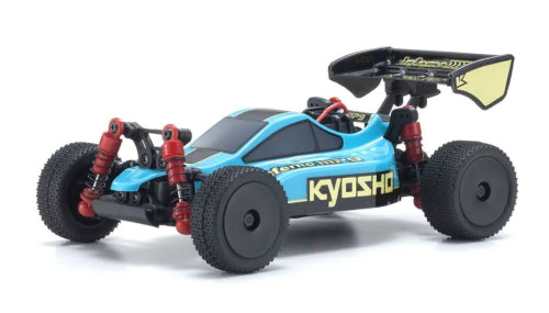 Radio Control MZ Buggy MP9 in Green/Black with 4WD drivetrain, powerful steering servo, and pre-assembled design for racing fun.
