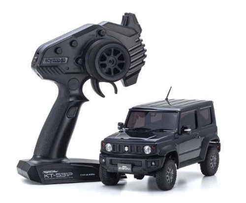 Mini RC crawler Radio Control MX-01 Suzuki Jimny in Black Pearl, featuring high-torque motor and detailed body for off-road fun.