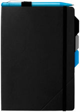Marksman Alpha Notebook with imitation leather cover, 96 lined pages, elastic closure, and removable dividers, ideal for organization.