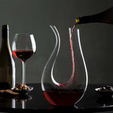 Elegant Barolo Wine Decanter in lead-free crystal glass, designed to aerate red wines, housed in a luxury pine presentation box.
