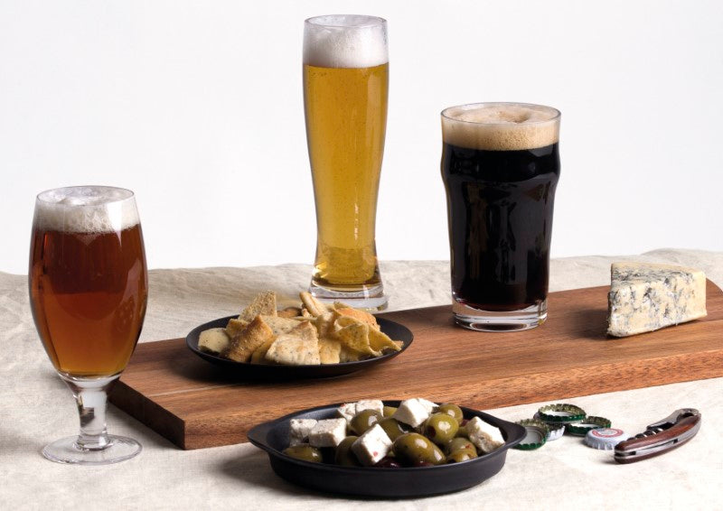 Craft Beer Glass Set featuring 3 glasses: Lager, Pilsner, and Pint, elegantly packaged for the ultimate beer tasting experience.