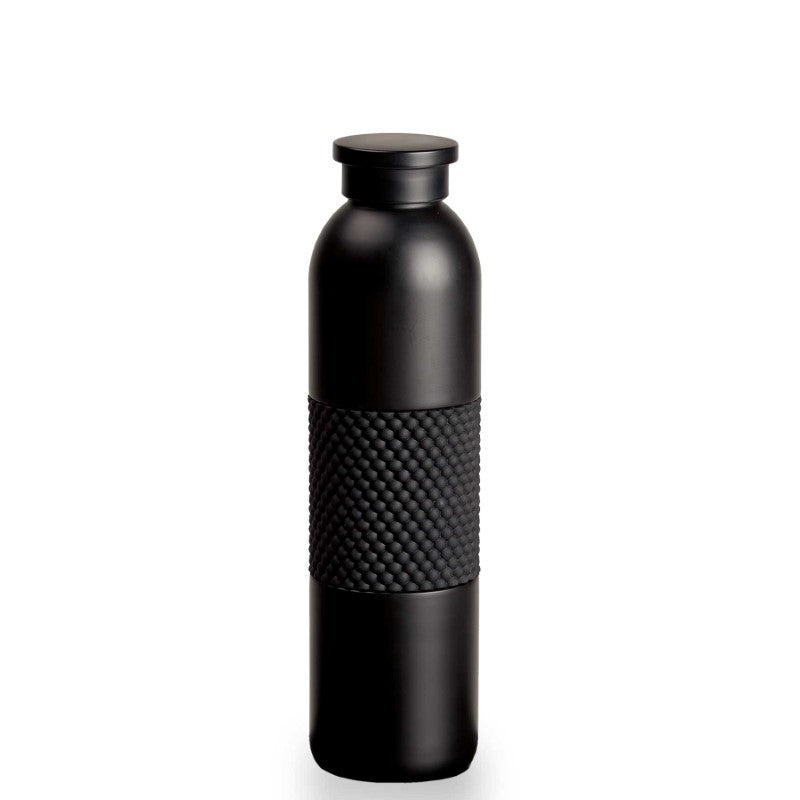 Insulated Chill Hydro Bottle in stainless steel with leak-proof lid, wide mouth, and slip-resistant grip, perfect for hot and cold drinks.
