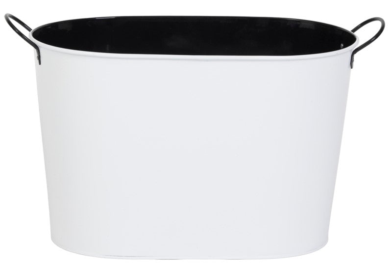 Stylish Event Ice Bucket in powder-coated steel with leak-proof interior and dual handles, perfect for parties and gatherings.
