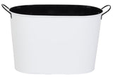Stylish Event Ice Bucket in powder-coated steel with leak-proof interior and dual handles, perfect for parties and gatherings.