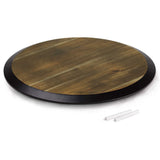Elegant Squisito Lazy Susan made of Acacia wood, featuring a chalkboard rim and unique wood grain, perfect for serving.