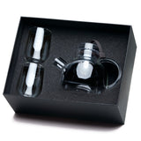 Elegant Tea For 2 Set featuring a 1L borosilicate glass teapot and two double-walled tea glasses for sharing moments.