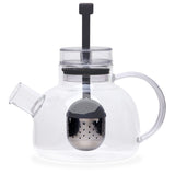 "Elegant 3-piece Tea For 2 Set featuring a 1L glass teapot and two double-walled glasses, perfect for sharing tea moments."