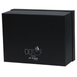 Elegant tea for two set featuring a 1L borosilicate glass teapot and two double-walled glasses in a sleek presentation box.