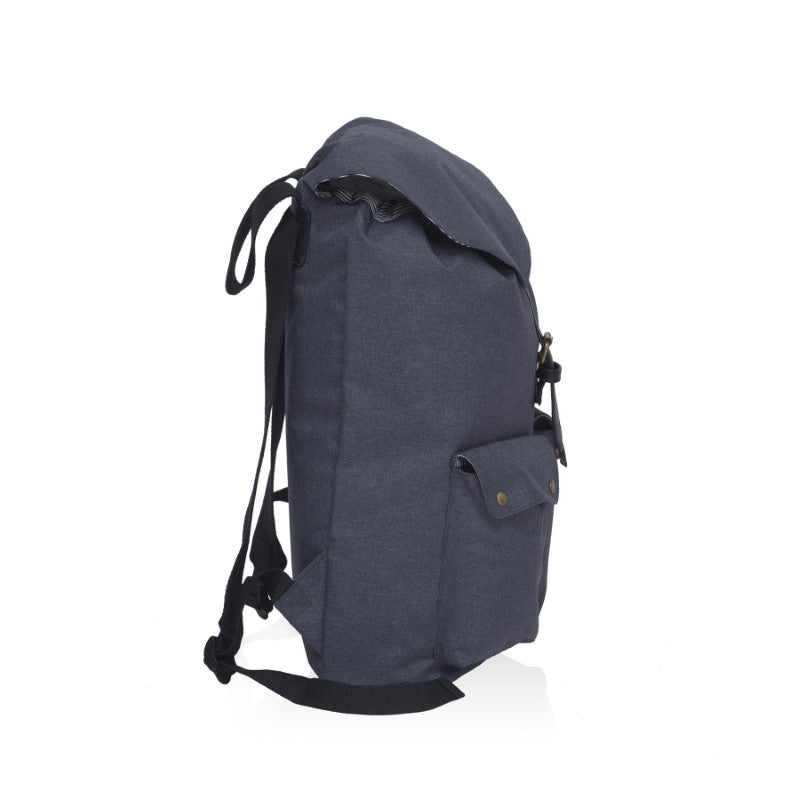 Stylish smpli Stomp Backpack in durable fabric, featuring a padded laptop compartment and adjustable straps for comfort.