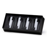 Beer Can Glass Set featuring four high borosilicate glasses, each 550ml, uniquely shaped for cocktails and beers.