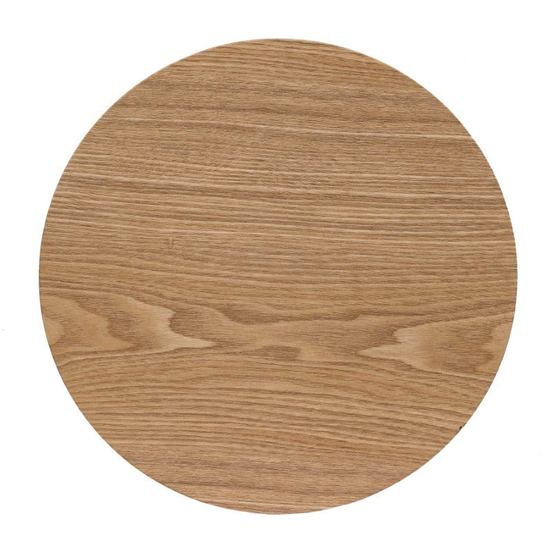 Elegant Epicure 6 pcs placemat set with oak veneer finish, features unique wood grain and stylish serving tray base.