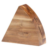 "Wedge Cheese Knife Block Set featuring four stainless steel knives and a unique Acacia wood block, perfect for cheese lovers."