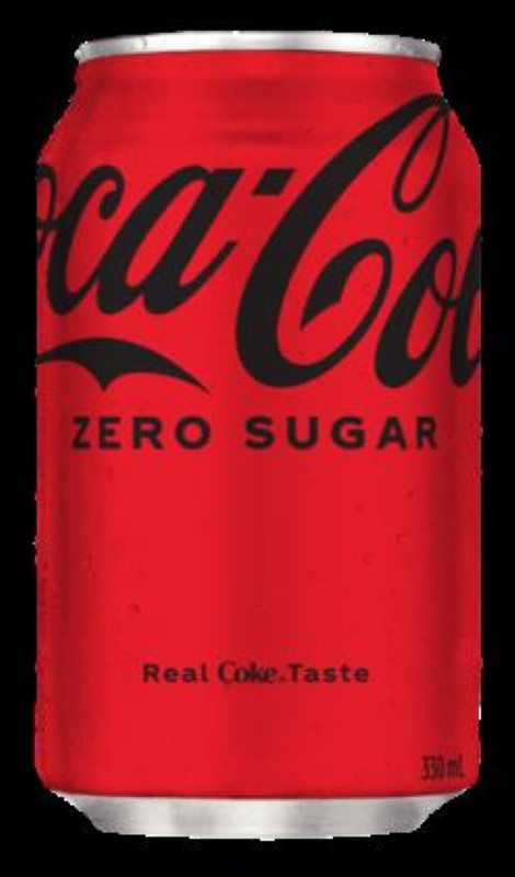 Coke Zero Sugar 24-pack of 330ml cans, featuring classic taste without sugar or calories, made in New Zealand.